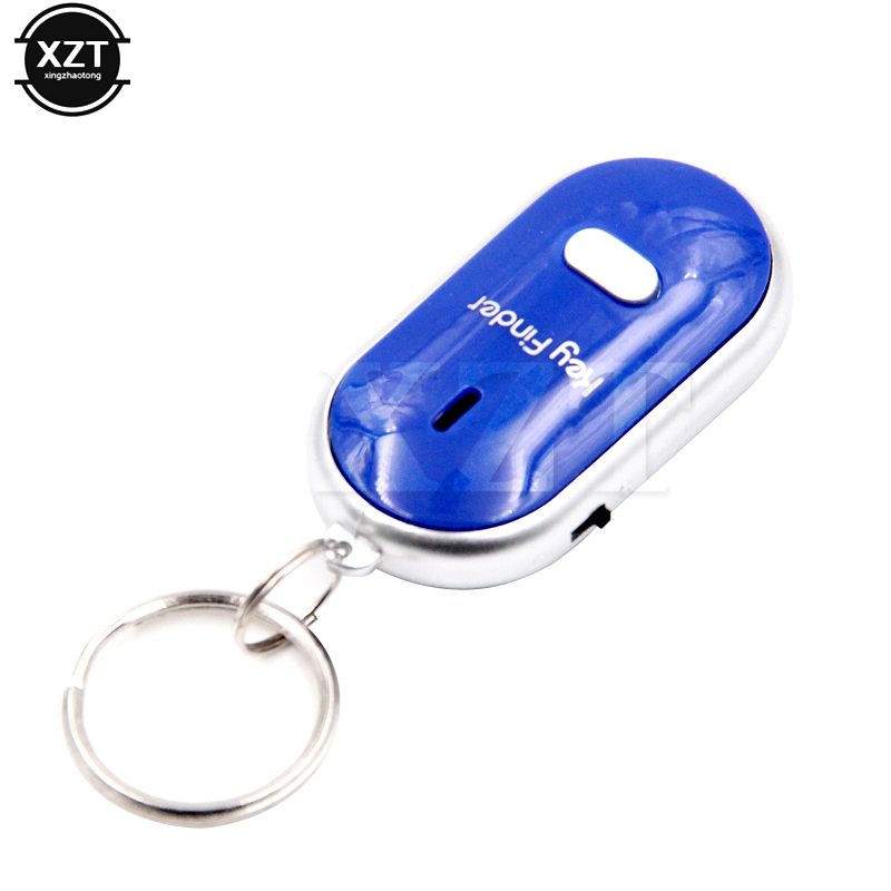 Mini Keychain LED Whistle Key Finder Flashing Sound Beeping Remote Lost Keyfinder Locator Keyring Tracker for Children Wallet: Blue