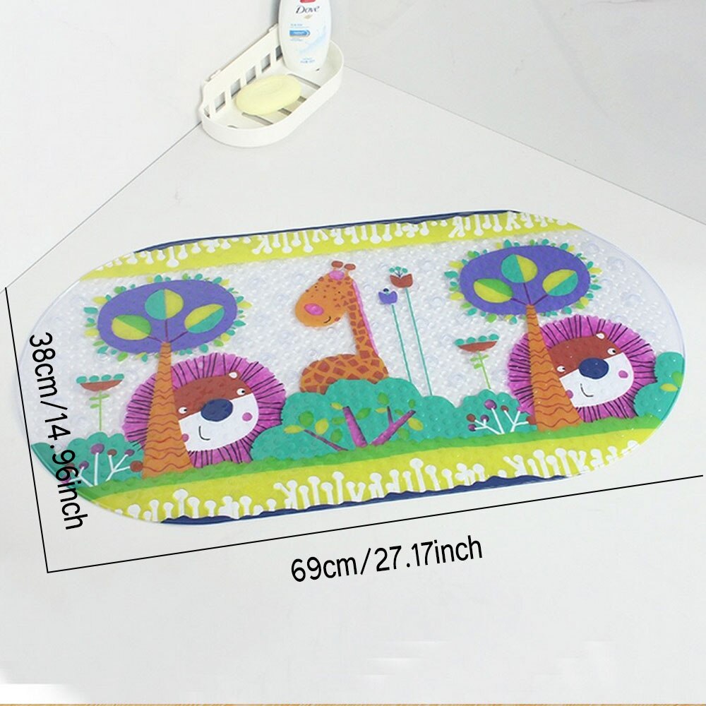 Leuke Cartoon Patroon Badkamer Antislipmatten Bad Anti-slip Mat met Zuignappen voor Badkamer Kids Douche bad Non-slip Mat: Lion