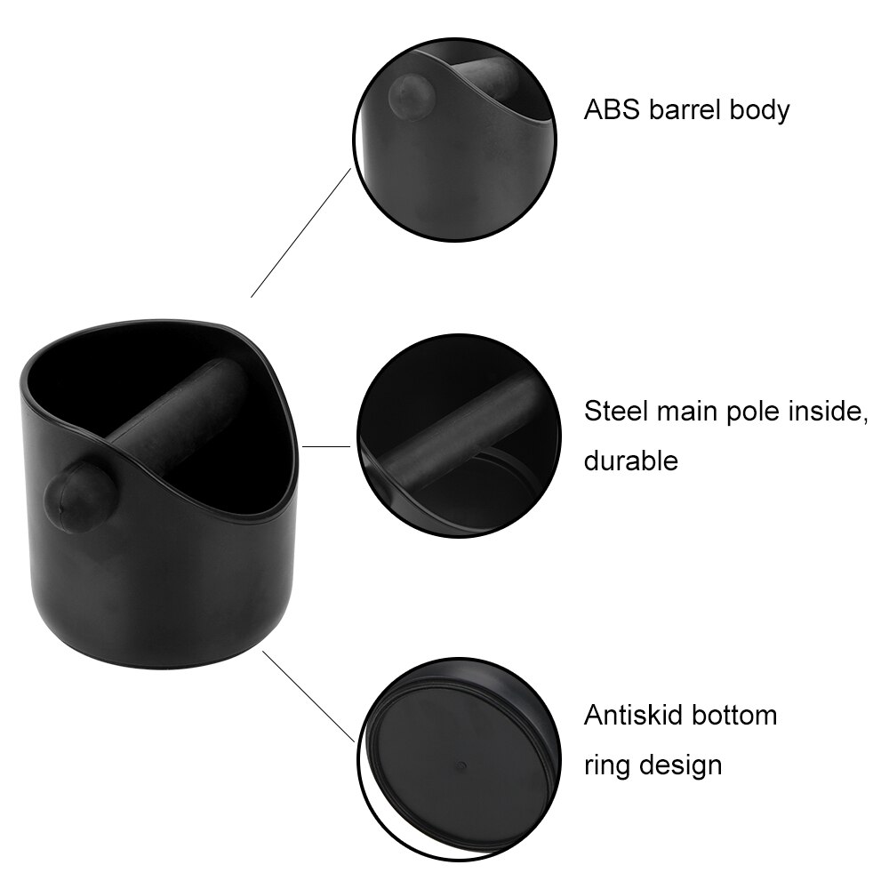 Espresso Grounds Container Coffee Grind Knock Box Cafe Accessories Anti Slip Coffee Grind Dump Bin Household Coffee Tools