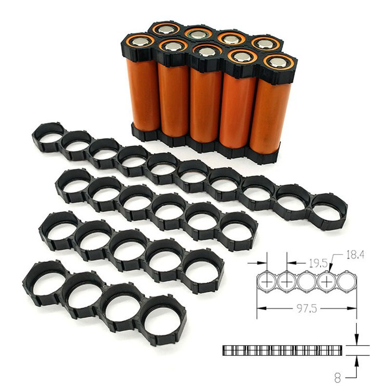 10 Pcs 18650 Lithium Batterij Warmte Houder Beugel Uitlijning Montage Groep Diy Batterij Opbergdoos Case Pack Splicing Base