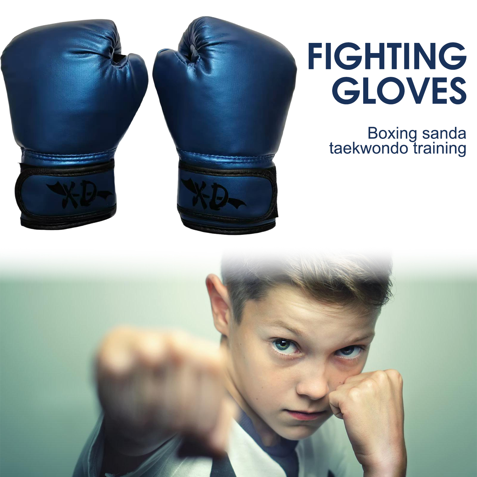 Guante de boxeo de PU, guantes de entrenamiento para Sparring, guantes de boxeo, guantes de boxeo para niños, Muay Thai MMA Kickboxing