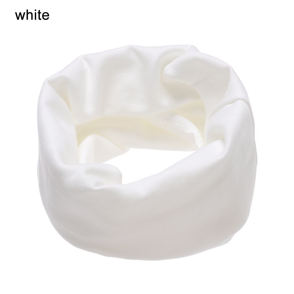 Herfst Winter Loop Sjaal voor Kinderen Jongens Meisjes Zachte Katoenen Sjaal Baby O Ring Kraag Sjaals Winddicht Warme Halsdoek: white
