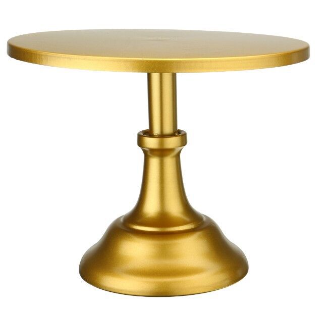Gold White Metal Cake Stand Holder Round Dessert Cupcake Serving Display Rack Base Birthday Party Wedding Decoration 20/25/30cm: Golden / 25cm
