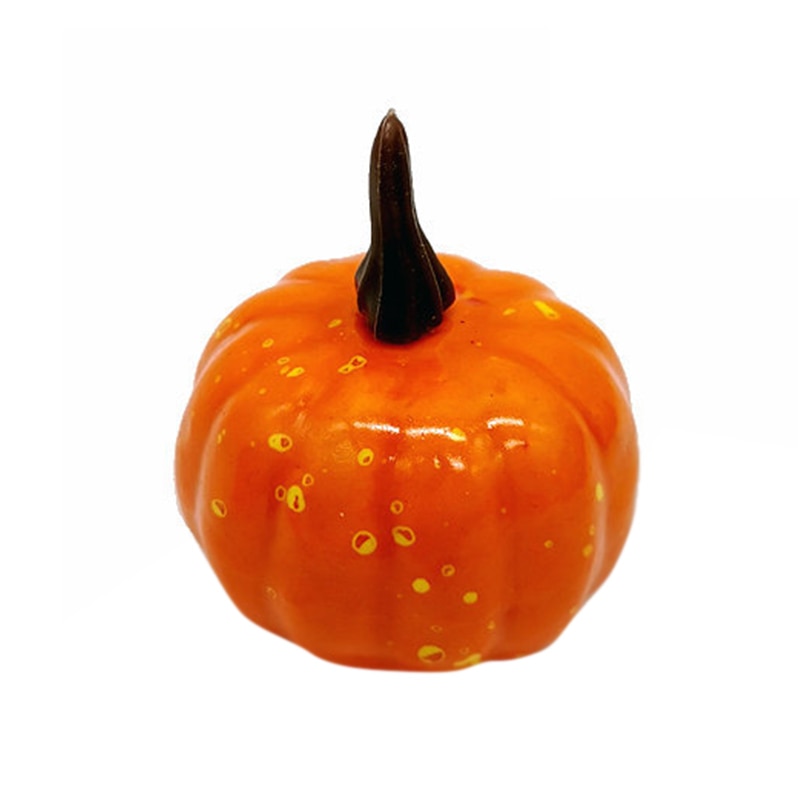 12 PCS Halloween Pumpkin Foam Artificial Mini Halloween Party Decor Orange & White Halloween Simulation Pumpkin Props Figurines