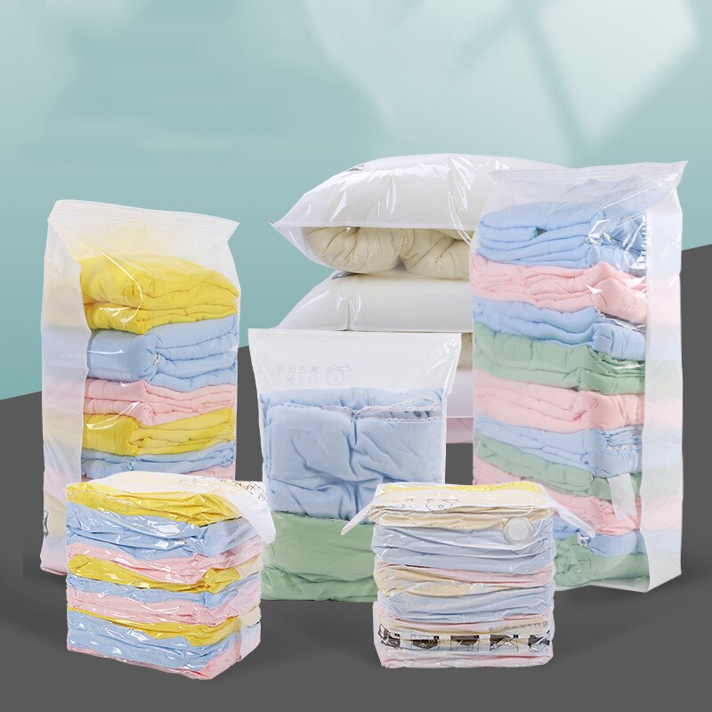 Bequem Vakuum Taschen Transparent Kleidung Quilt Saving Raum Paket Reise Kompression Startseite Organizer Zubehör Liefert