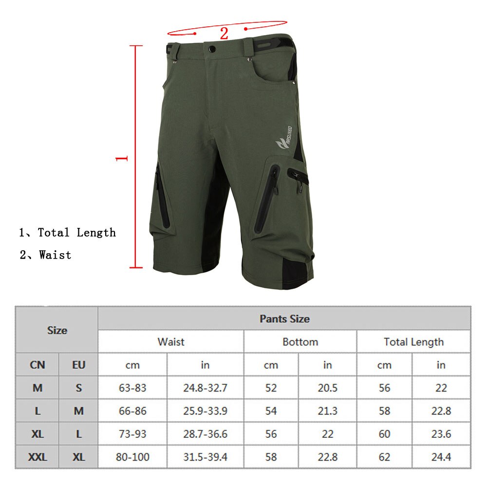 Baggy shorts cykel cykel mtb bukser udendørs bukser camping vandrebukser shorts åndbar loose fit sportstøj sportsbukser