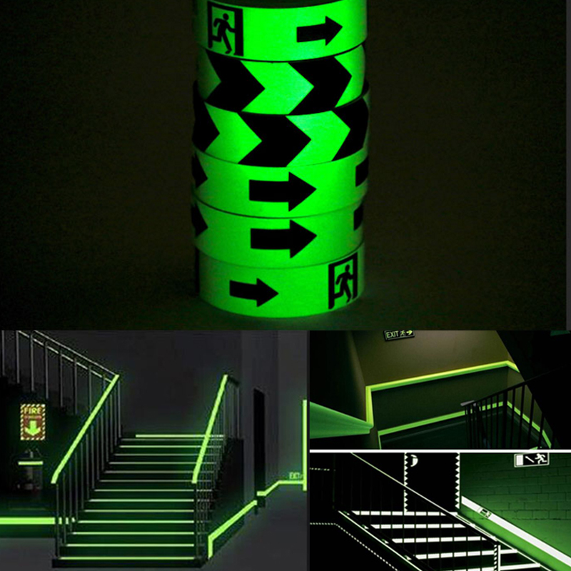 3M Glow Tape Zelfklevende Sticker Verwijderbare Lichtgevende Tape Fluorescerende Glowing Dark Opvallende Waarschuwing Tape