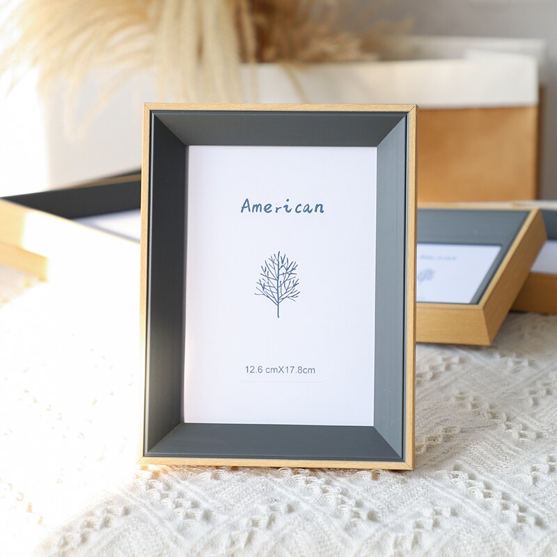 Beautiful Golden Simple Photo Frame Modern Nordic Picture Frames Retro Resin Vertical Wall Painting Frame Delicacy Home Decor