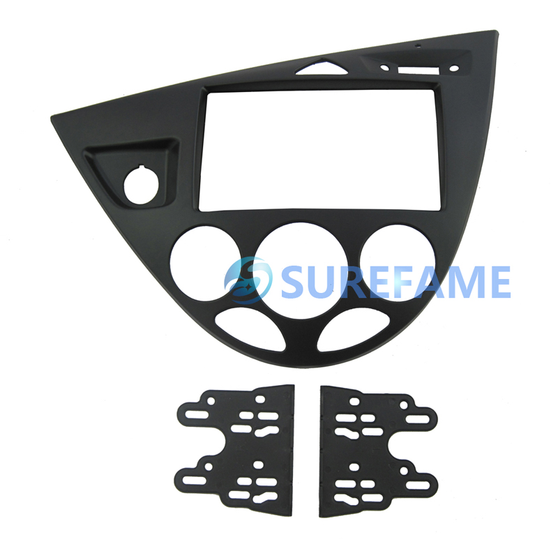 Double Din Car Radio Install Surround Panel for Ford for Focus MK1/Fiesta LHD Fascia Plate Dash Mount Kit Interior Trim Facia