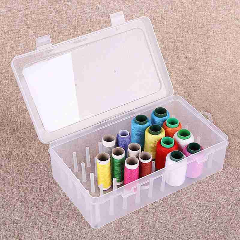 Sewing Thread Storage Box Plastic ThreadBox Household Needle Multifunctional Holder Transparent And Box Special Storage Thr X1N7
