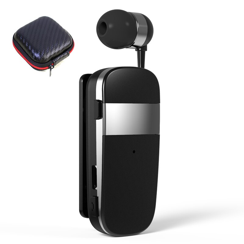 K53 Mini kabellos Bluetooth Headset Anruf Erinnern Vibration Sport Clip Fahrer Auriculares Kopfhörer PK F910 F920: Kasten Schwarz