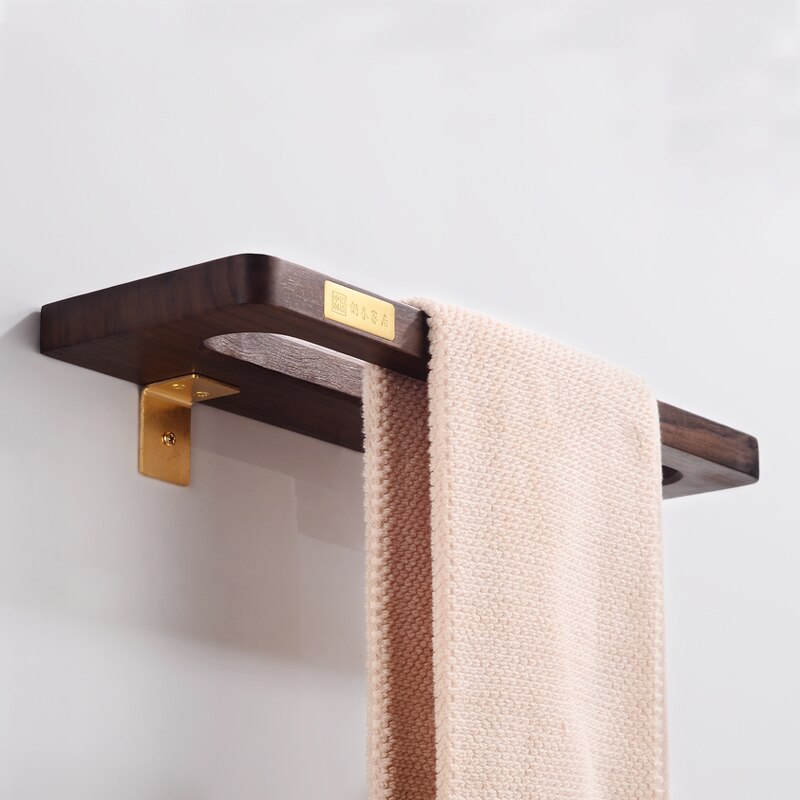Bad Handtuch Ring Halter Messing Holz Handtuch Rack Hängen Halter Wand Montiert Wc Handtuch Halter Bar Hotel Bad Zubehör