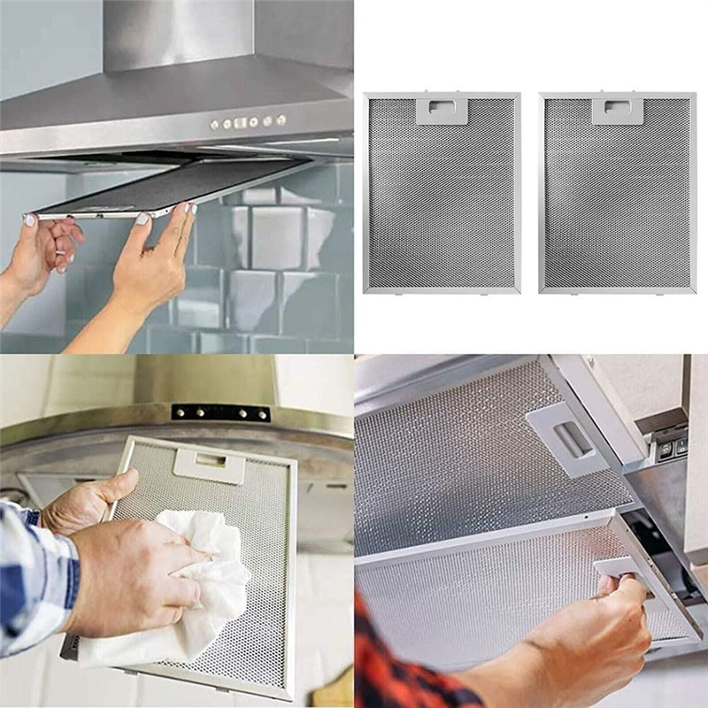 B89B-para Extractor de cocina, filtro de grasa de repuesto, aspirador de malla de ventilación de campana extractora de aluminio y Metal para campana extractora