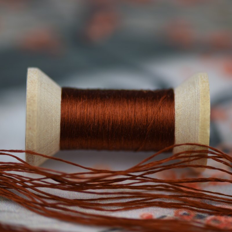 Reddish brown embroidery thread/practical mini spool/suzhou embroidery thread /DIY common thread: 11