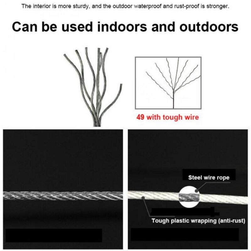 Stainless Steel Retractable Indoor Clothes Line Rope Wall Hanger Drying Rack Balcony Bathroom Invisible Clothesline