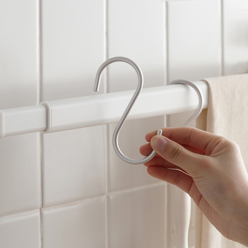 S type Haak, rvs Keuken, multifunctionele Muur Deur, Terug Garderobe, Metalen nail gratis haak, bloempot, Reling Haak