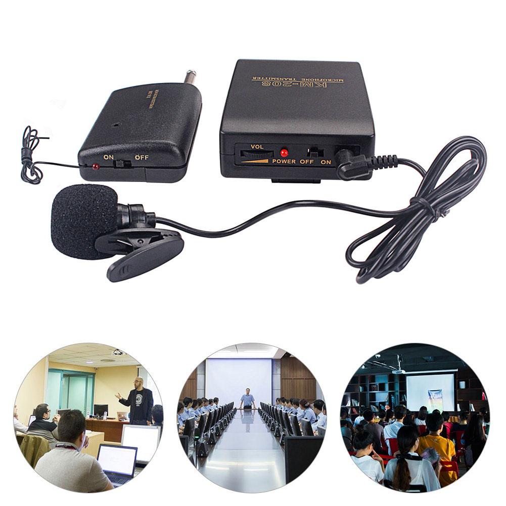 Wireless Receiver Lapel Collar Clip Mini Mic System Microphone