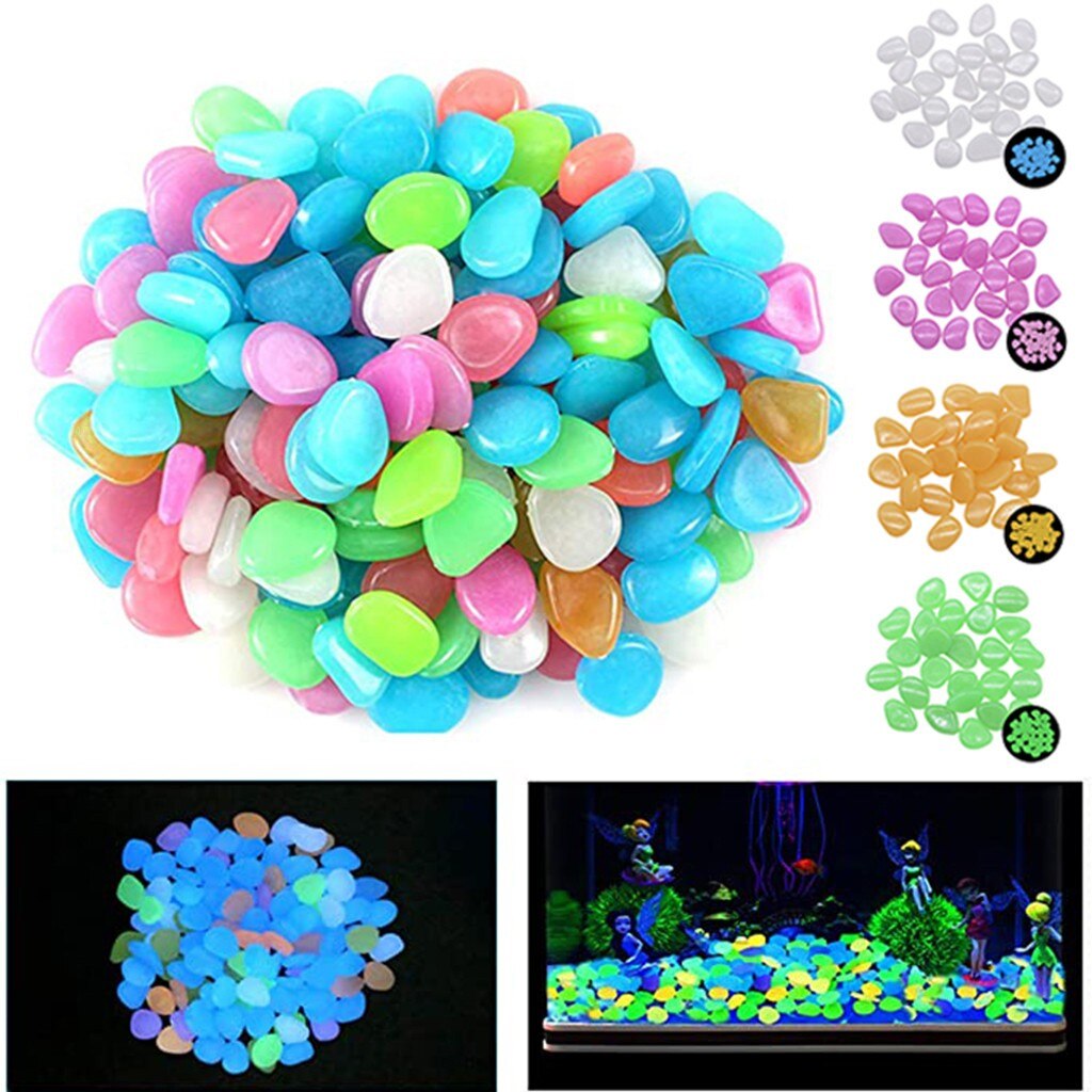 Pierres lumineuses qui brillent dans le noir, 100 pièces, rochers pour Aquariums de jardin, décoration pour passerelle