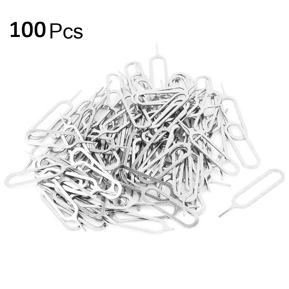 100 pz applicabile a Android Iphone Pin di rimozione della scheda dispositivo di rimozione della scheda Sim Pin di rimozione della scheda universale Pin di taglio della scheda