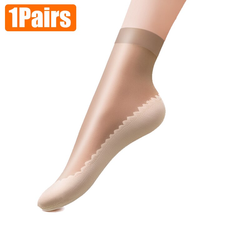 4Pairs Lente Zomer Fluwelen Zijde Vrouwen Sok Katoen Onderkant Avondmaal Zachte Klassieke Ultradunne Comfortabele Transparant Casual Sokken: 1 Coffee