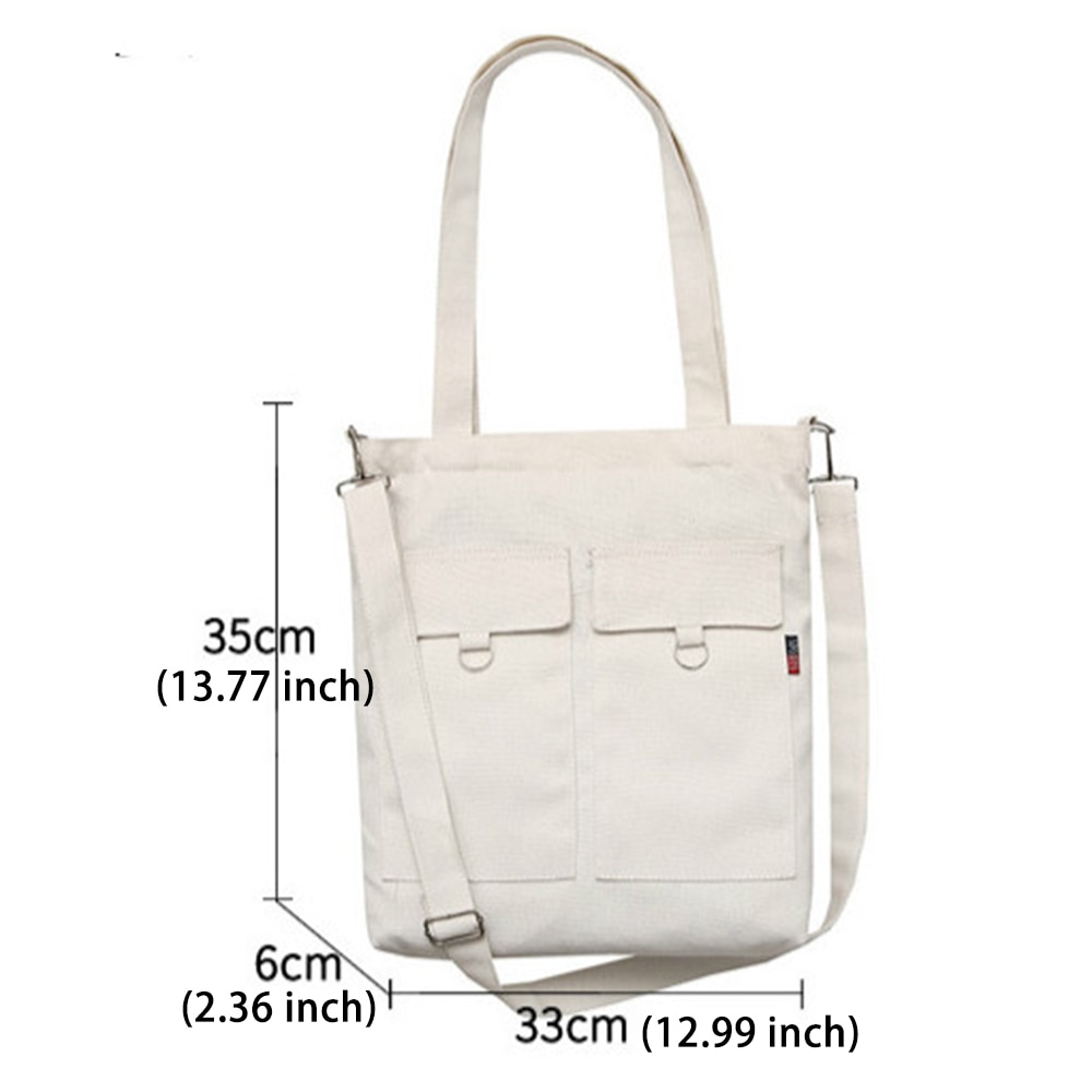 Bolso de mujer veces Casual minimalista femenino bolsos de hombro bandolera Lona de estudiante negro blanco amarillo azul