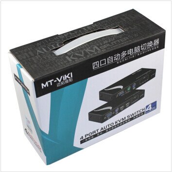 4 Port USB PS/2 AUTO KVM SWITCH, Button or Hotkey switcher PC, with cables