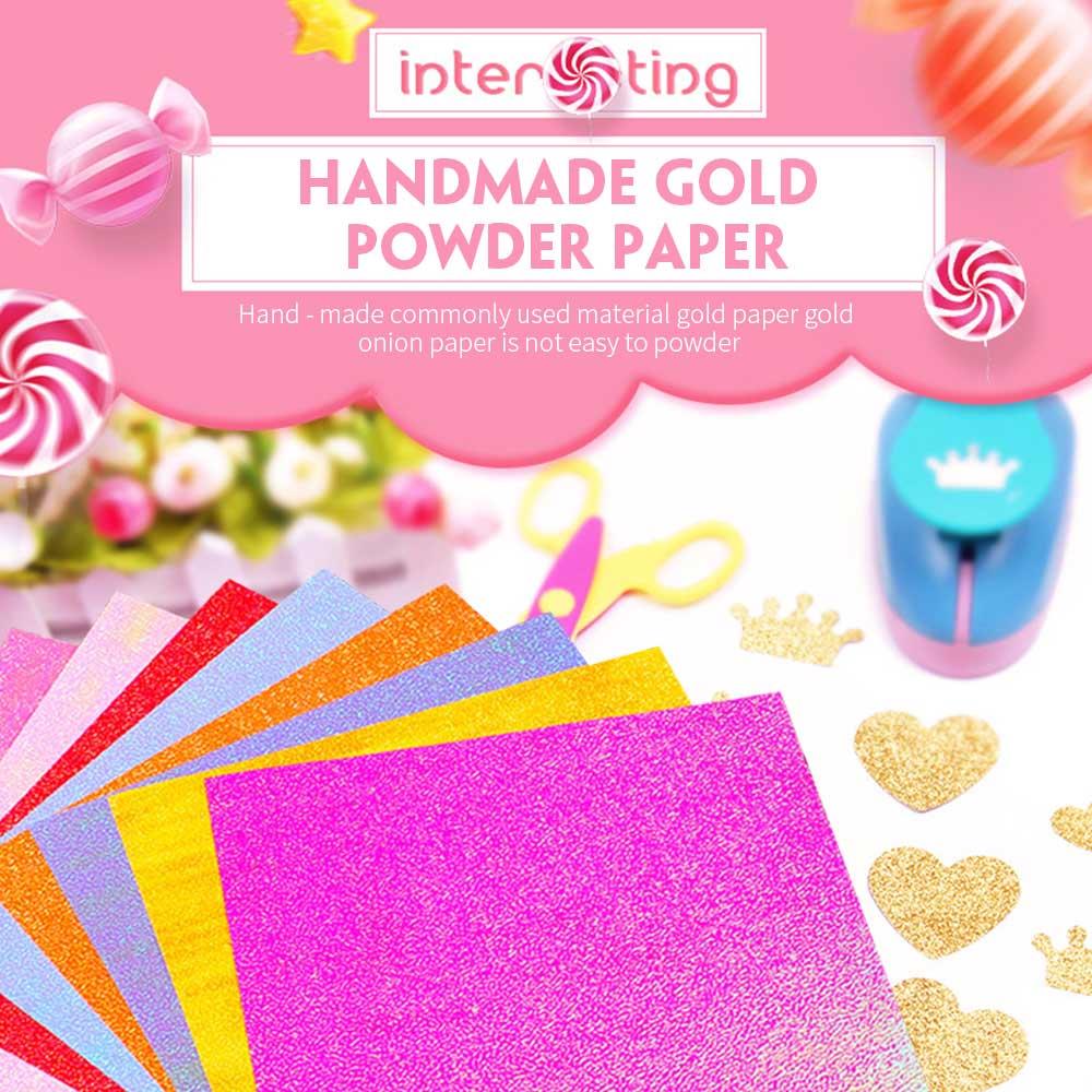 10 farver polyester glitter papir filt klud manuel broderi nonwovenfabric håndlavet diy håndarbejde syning håndværk håndværk