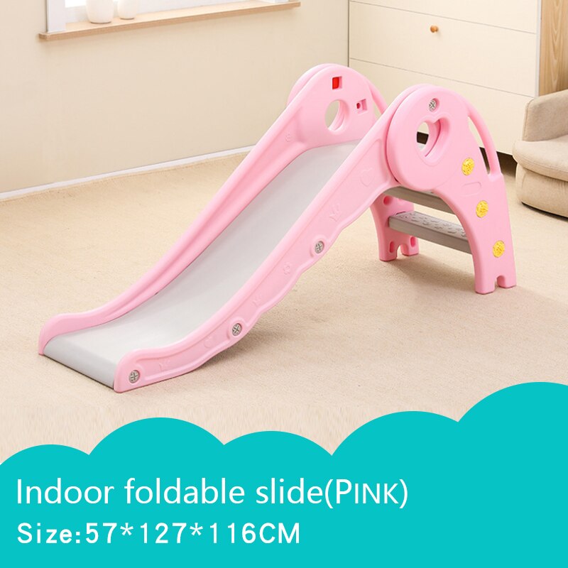 Tobogán de bebé, Tobogán interior para niños, combinación de Tobogán, juguetes para niños al aire libre, parque infantil pequeño: Rosa