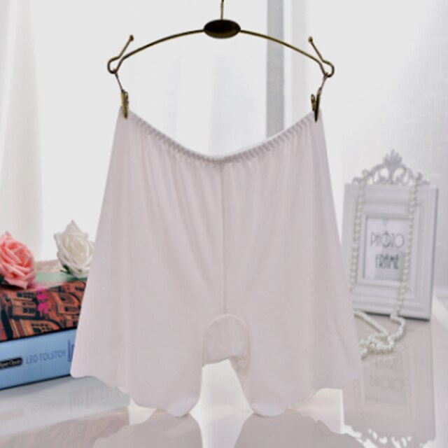 Veiligheid Broek Koele Zomer Nauwsluitende Ademend Dunne Stijl Boxer Broek: WHITE