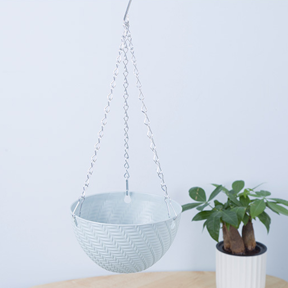 1 pcs Plant Chain Basket Hanging Garden Flower Pot Home Plastic Planter Decoration
