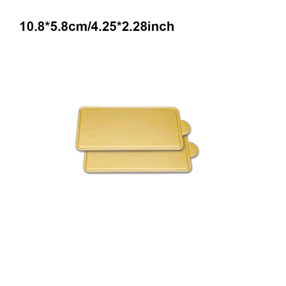 100 unidades/pacote bolo de papelão mini bolo placas cupcake sobremesa bandeja multi forma papel dourado base bolo pastelaria kit decorativo festa: C