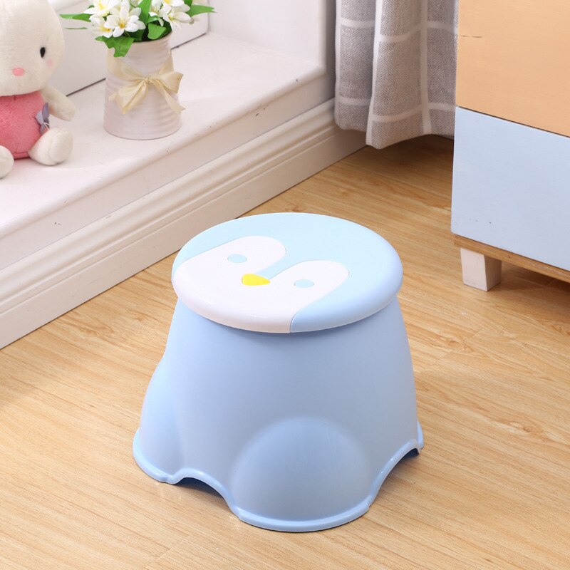 Niedlichen pinguin patern Baby hocker Art sitzer tragbare angeln hocker wohnzimmer möbel freundlicher ottomane Schlecht hocker S: Blau