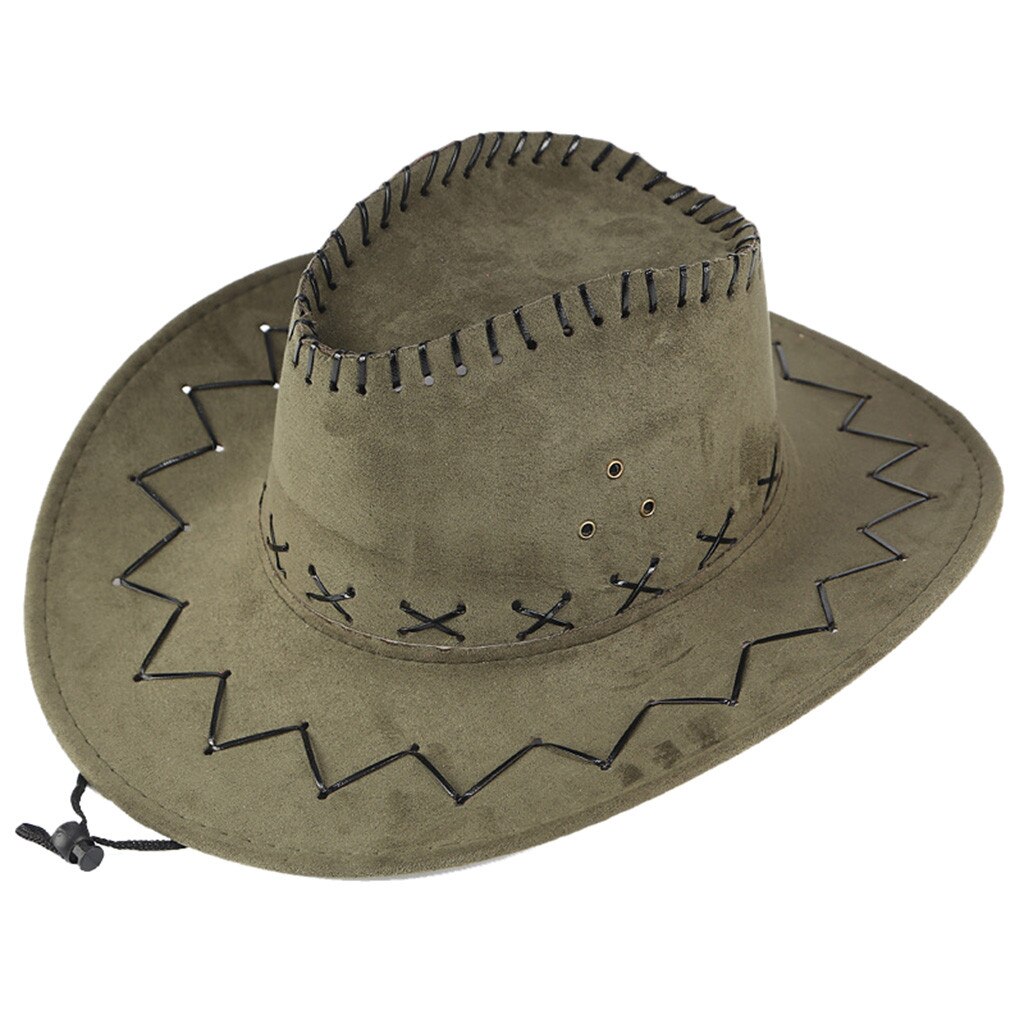 Unisex vuxen cowboyhatt mongolisk hatt gräsmark solskyddsmössa hattar för man och kvinnor sommarhatt solhatt: A