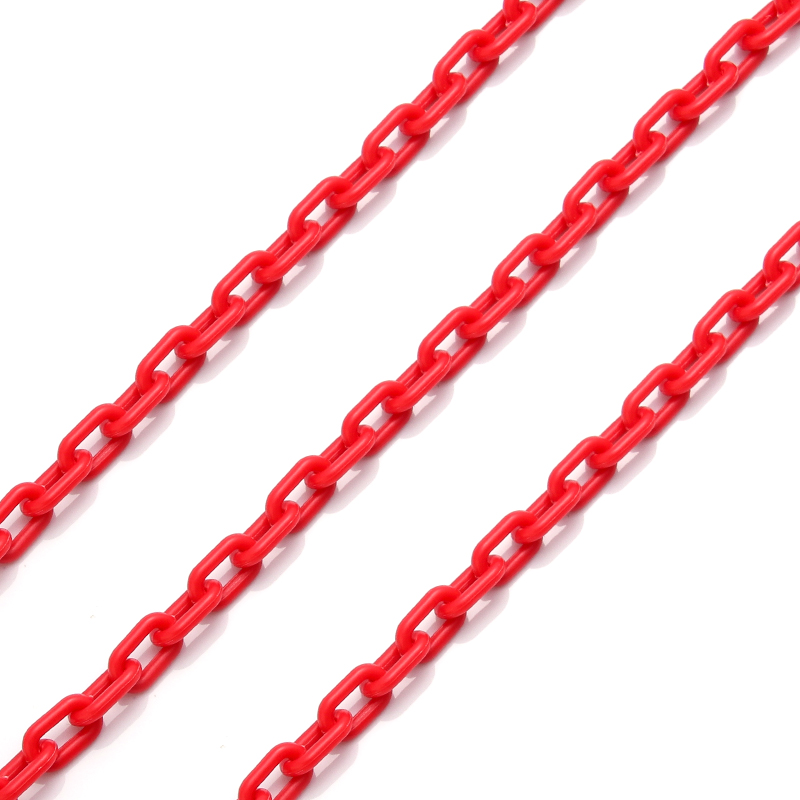 SAUVOO 5m Colorful Acrylic Link Chain Closed Soldered Cable Chain For Necklace Bracelet Making Plastic Chain Links 13.5x7.5mm: WHITE