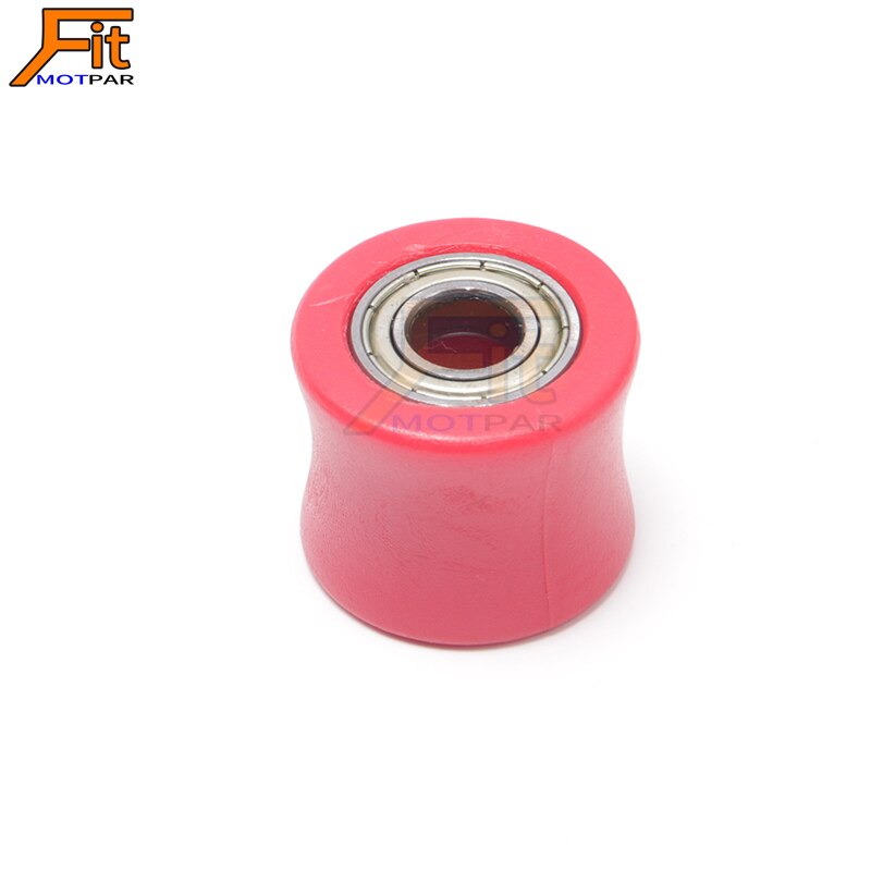 8/10mm concave aandrijfkettingspanner poelie rolgeleider wielgeleider voor dirt street bike motorfiets motorcross: 10mm rode