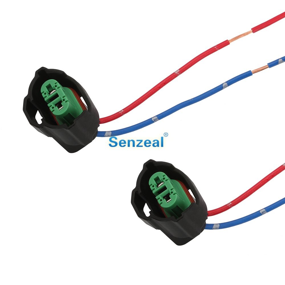SENZEAL 2x H8 H11 Lamp Houder Koperdraad ABS Socket Houder Dagrijverlichting Lamp Houder Auto LED Licht Base