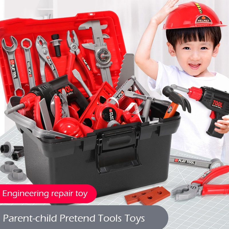 Børn reparationsværktøj legetøj abs sikkerhedssimulering elektrisk boretrækker demontering foregiver værktøj legetøj uddannelse børnelegetøj