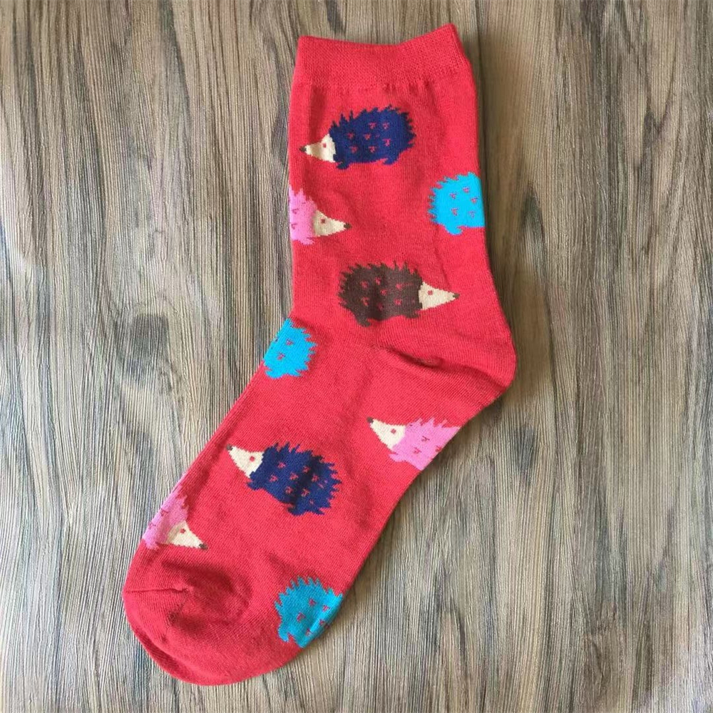 Neue frauen Täglich Japanischen Koreanische Lustige Karikatur Igel Glücklich Ebene Weiche Baumwolle Socken Nette Haustiere Sokken: Himmel Blau