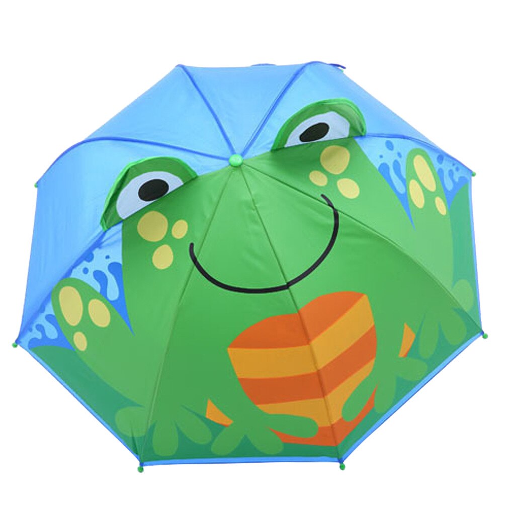 Baby piger drenge 3d tegneserie beskyttelse uv stråler paraply børn børn print cover parasol til sol regn udendørs paraply: F