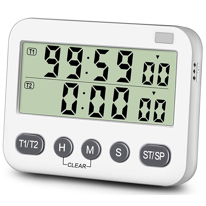 Digital Kitchen Countdown Timer Teachers Classroom Counter Large LCD Loud Magnetic Clip Kids Simple Clock Mini Small Stopwatch B