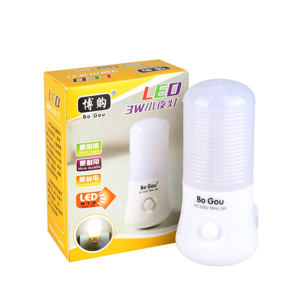 Led natlys sengelampe vægstik lampe eu/us plug  ac 110-220v boligindretning lampe til børn baby soveværelse