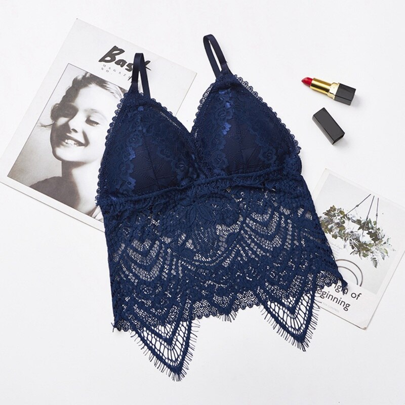 Vrouwen Push Up Draadloze Lace Bra Top Vrouwen Plus Size Bralette Ondergoed Lingerie Volle Cup