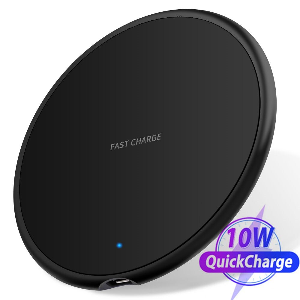 Qi trådløs oplader til iphone 8 x xr xs max  qc3.0 hurtig trådløs opladning til samsung  s10 s9 note 8 9 usb oplader pad