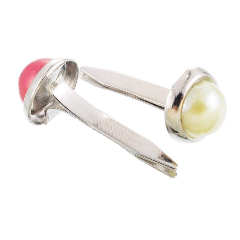Hoomall 50 Uds color mixto metálico clavos de álbumes de recortes artesanía embellecimiento de la tarjeta de hacer remaches decorativos DIY sujetadores broches 18x6.5mm