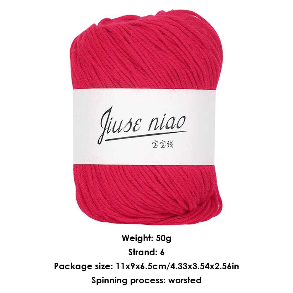 50g Pure Cotton Thin Yarn Crochet Knitting Baby Threads Soft Material DIY Tools Baby Knitted Crochet Yarn Scarves Clothes: K