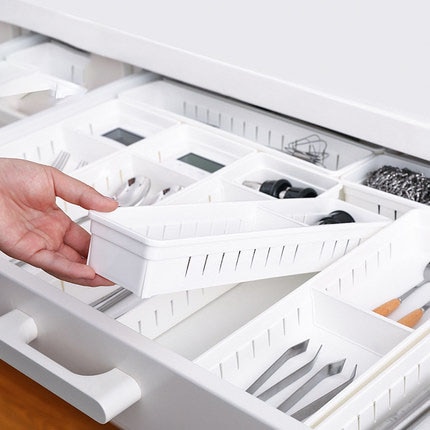 Drawer storage box set kitchen cabinet storage box drawer partition baffle storage slot finishing box