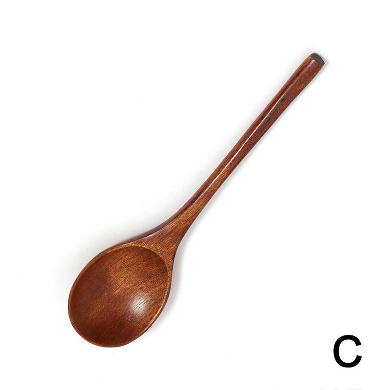 Japanese Style Long-handled Soup Spoon Household Wooden Ramen Spoon Kitchen Accessories Gadgets