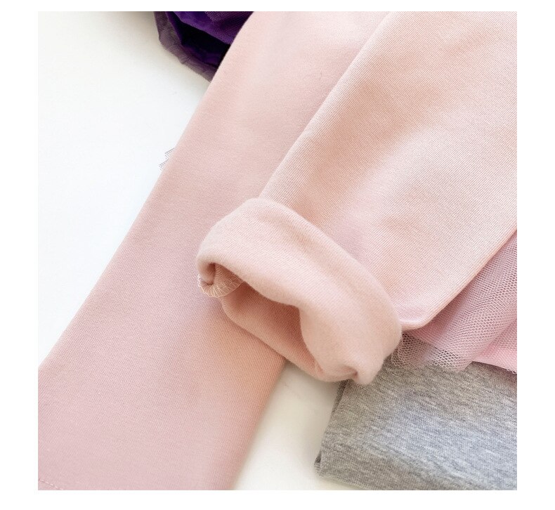 Falda tipo culotte para niños, Leggings infantiles de colores contrastantes