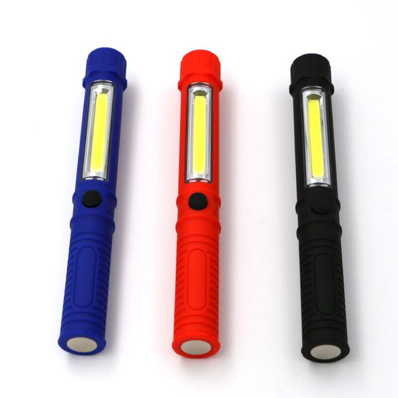Portable Mini Light Working Inspection light COB LED Multifunction Maintenance flashlight Hand Torch lamp With Magnet AAA: Mix Colour