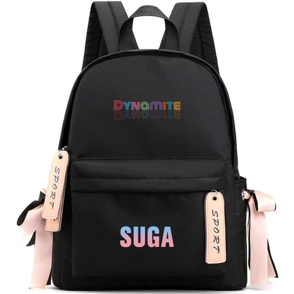 DYNAMITE backpack Album Bangtan Boys The same bowknot backpack schoolbag backpack female high school students large cap